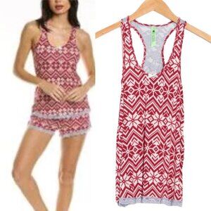 NEW Nordstrom Honeydew Dream Team‎ Pajama Top Size Medium Teaberry Fair Isle PJs